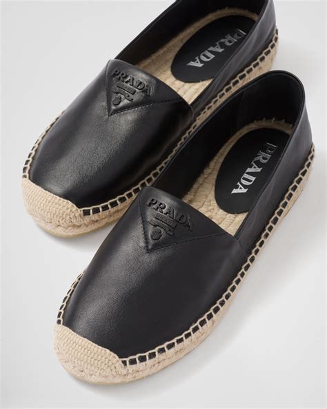 prada leather espadrilles flats|Prada espadrilles.